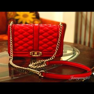 Rebecca Minkoff love crossbody(leather, coral red)